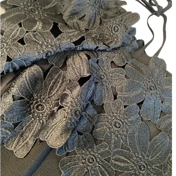 Michael Kors Black Floral Off Shoulder Top - Picture 6 of 8